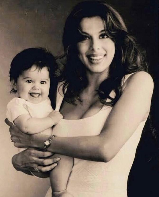That little munchkin is none other than Alaya with her mother Pooja Bedi. Alaya shared this photo on Pooja's birthday and wrote alongside, 