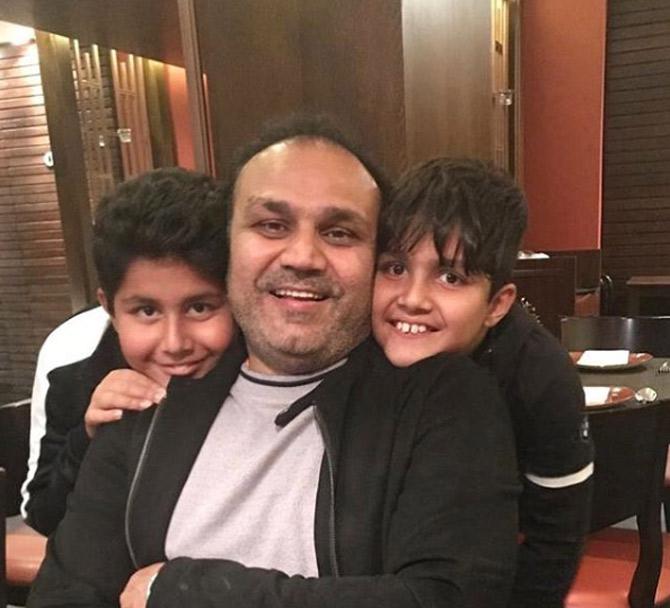 Former Indian trailblazing batsman Virender Sehwag got married to his girlfriend Aarti Ahlawat in 2004. The couple has two sons named Aryavir and Vedant