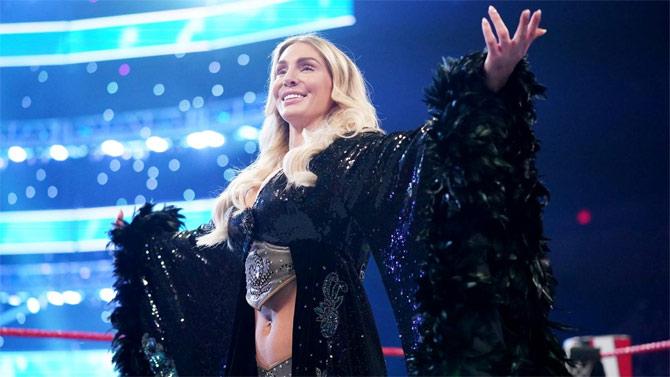 WWE ten-time champion Charlotte Flair makes her way to the ring like only she can - with flair!