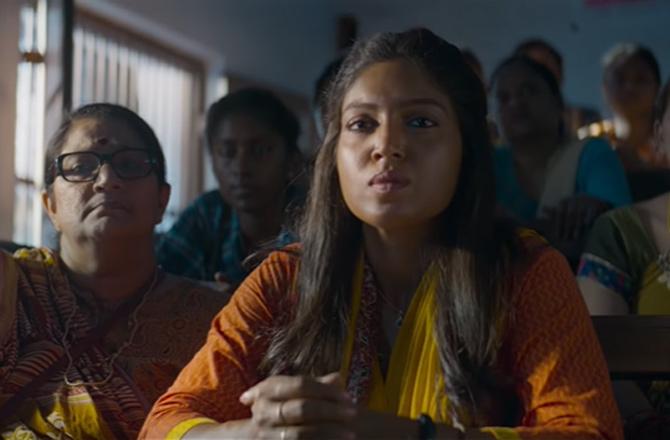 In Bala, which was released on November 7, 2019, Bhumi played a dark-skinned small-town girl who struggles with society's wrath over her complexion. 