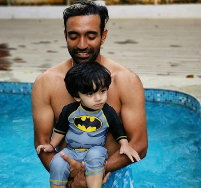Robin Uthappa and Sheethal are huge fans of The Dark Knight trilogy director Christopher Nolan. They named their son Neale Nolan Uthappa, after him.