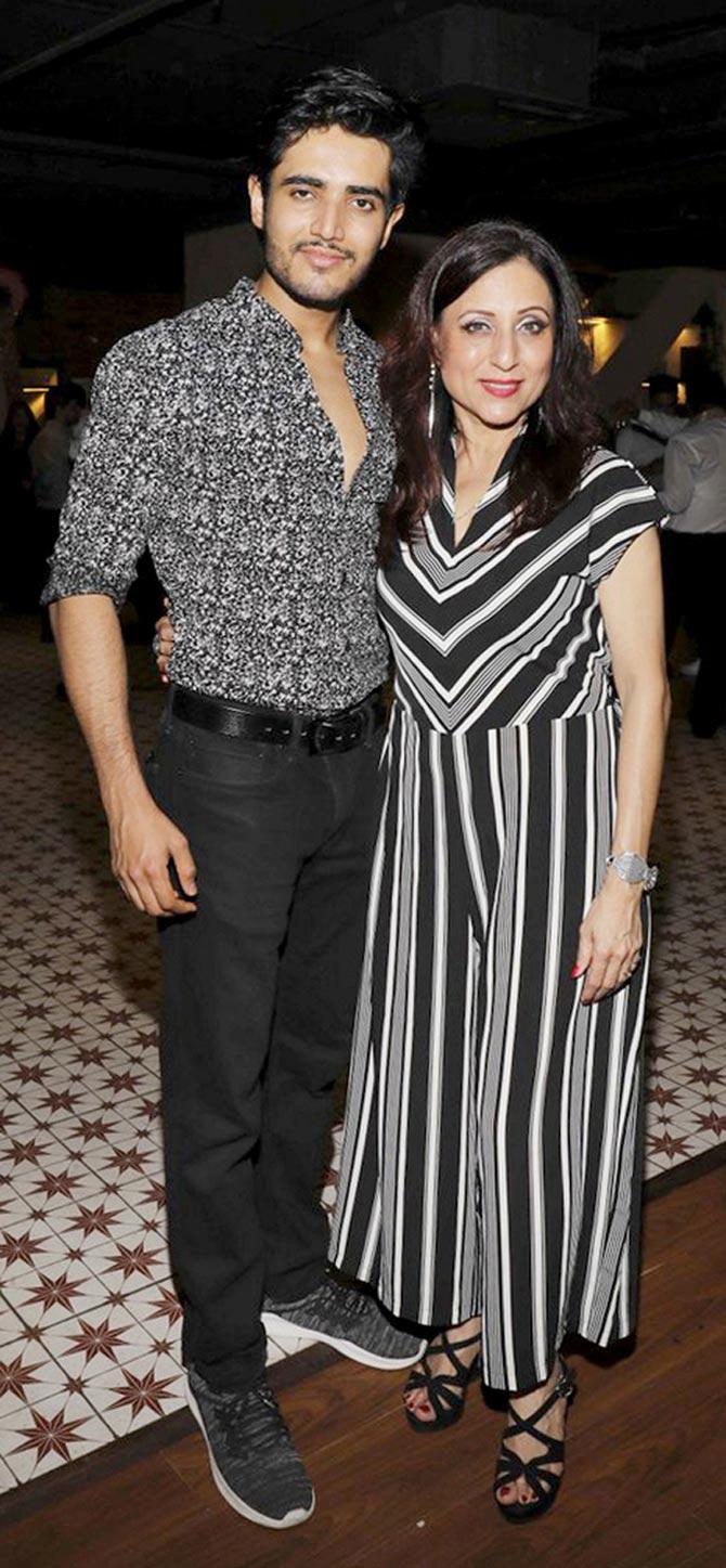 Kishori Shahane was snapped wearing a chic monochrome outfit at Rohit Verma's birthday bash.