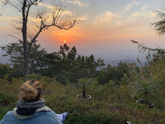 The entrepreneur does seem to have a thing for sunsets. Staring into the orange skies, Ananya said the 