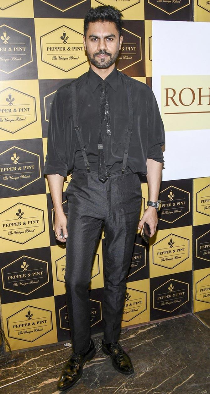 Gaurav Chopra showed off his uber-cool side in black suspenders, paired with a shirt and casual tie during the birthday bash.