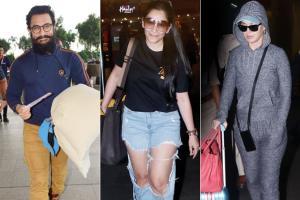 Maanayata Dutt, Katy Perry, Aamir Khan at Mumbai airport