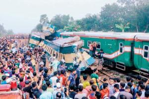 Trains collide head-on in Bangladesh, 16 killed