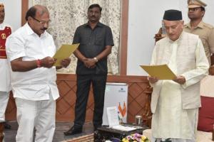 BJP MLA Kalidas Kolambkar takes oath as Protem Speaker