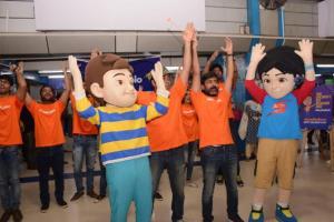 WR and Nickelodeon stage cartoon event at Churchgate for Children's Day