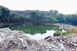 Kharghar locals want cycle track around pond but it's full of debris