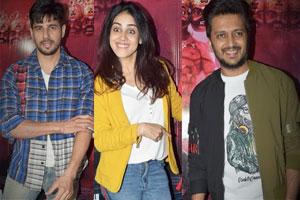 Sidharth Malhotra, Riteish Deshmukh and others at Marjaavaan screening
