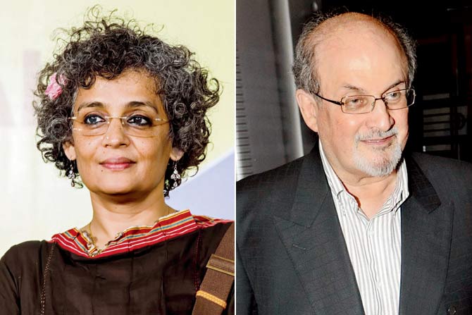 Arundhati Roy and Salman Rushdie