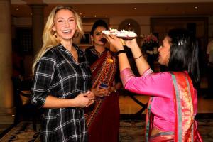 WWE superstar Charlotte Flair gets traditional welcome in Mumbai!