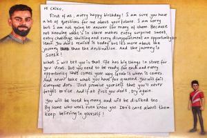 Kohli's letter to younger self Chiku: Love dad, enjoy those parathas