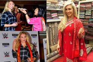 WWE superstar Charlotte Flair visits Mumbai after 4 years!