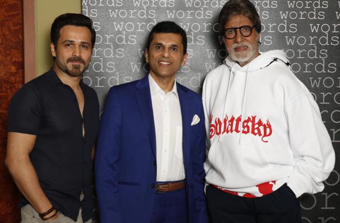 Emraan Hashmi, Anand Pandit and Amitabh Bachchan (Picture courtesy/PR)
