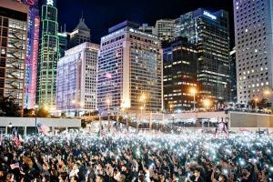 Hong Kong lights up as Donald Trump OKs rights bill