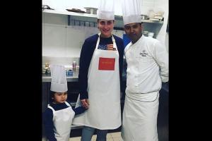 What's cooking? Kareena and Taimur don chef hats in this cute photo