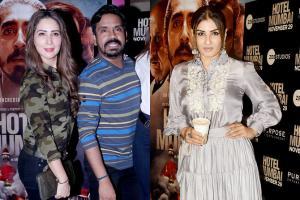 Kim Sharma, Raveena Tandon, Nupur Sanon at Hotel Mumbai's special screening