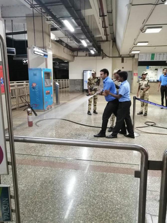Mumbai Metro One live fire drill