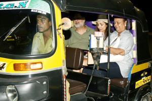 Malaika Arora dines outing with family in Bandra; travels by rickshaw