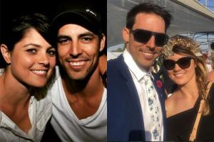 Candid photos of Mitchell Johnson with wife Jessica, family and friends