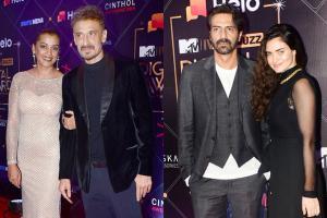 Mugdha Godse with Rahul, Arjun with Gabriella at award ceremony