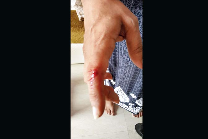  Zarina’s cousin suffered a cut on her finger after allegedly being assaulted by Sharma.