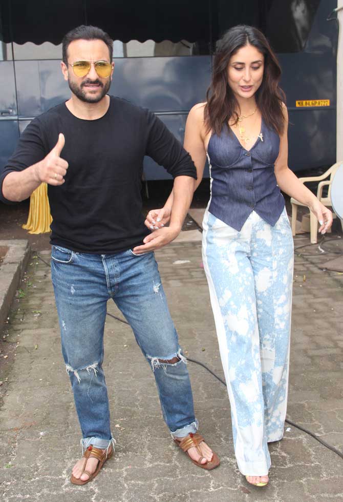 Laal Kaptaan is creating a buzz with its first trailer titled The Hunt, the powerhouse performer's transformation into a Naga Sadhu and the gripping storyline. The makers have launched the second trailer of the film, titled The Chase. The first trailer highlighted the Hunt and this trailer focus on the chase which also introduces other important characters of the film.
In picture: Saif Ali Khan gives a thumbs up to the photographers in Bandra.