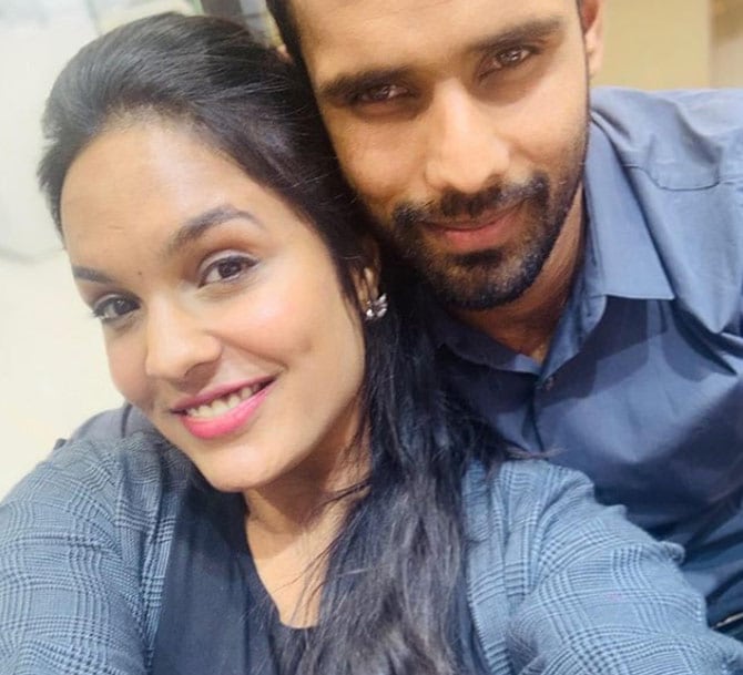 Hanuma Vihari has scored 1 century and 3 fifties in Test cricket. Hanuma Vihari's highest test score is 111
In picture: Hanuma Vihari clicks a selfie with his wife Preetiraj Yeruva