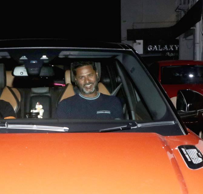 Director Prabhudheva was all smile as he arrived for Dabangg 3 wrap up bash at Salman Khan's Galaxy Apartment in Bandra.