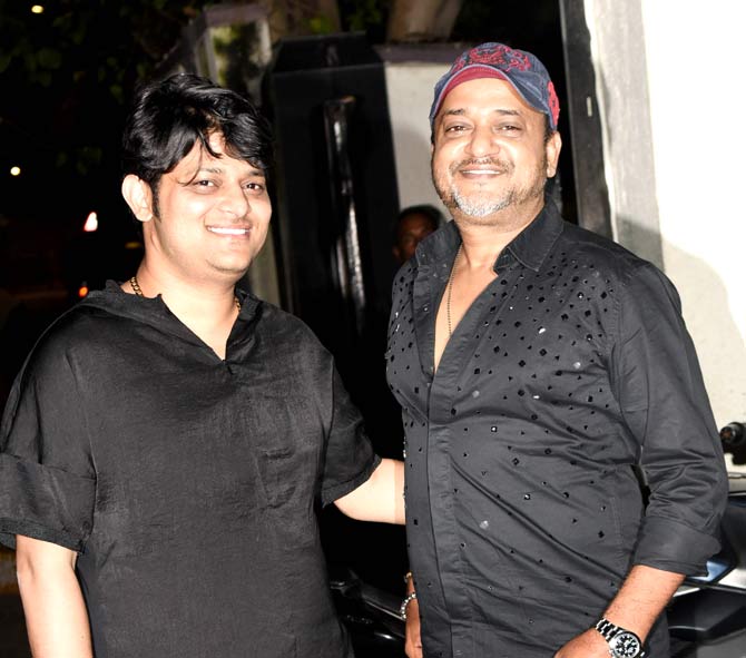 Composer Sajid Khan also attended Dabangg 3 wrap up bash at Salman Khan's Galaxy Apartment in Bandra.