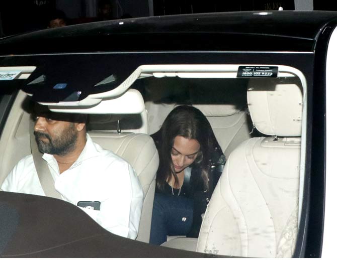 Sonakshi Sinha and host of other Bollywood celebrities attended Dabangg 3 wrap up bash at Salman Khan's residence Galaxy Apartment in Bandra, Mumbai. Salman Khan is back as Chulbul Pandey for the third time in the Dabangg franchise. All pictures/Yogen Shah