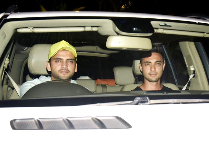 Aayush Sharma and Zaheer Iqbal also attended Dabangg 3 wrap up party at Salman Khan's residence in Bandra.