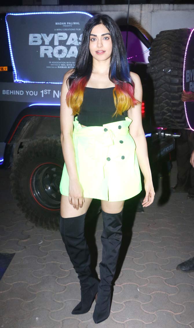 The makers of an upcoming thriller, Bypass Road, starring Neil Nitin Mukesh, Adah Sharma, Gul Panag in pivotal roles, hosted an event at a popular restaurant in Andheri, Mumbai. All pictures/Yogen Shah