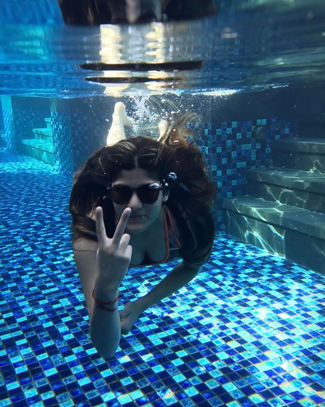 Ananya Birla loves spending time in the pool, and this picture is proof enough.