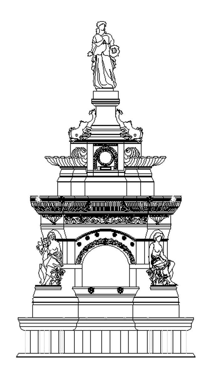 Detailed sketch of Flora Fountain. COURTESY/Vikas Dilawari Architects