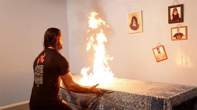Seth Rollins burned down Bray Wyatt's Firefly Fun House but could not find his rival anywhere near. Rollins was WWE Raw's first draft pick