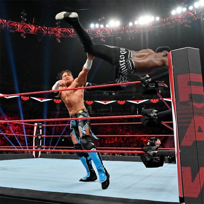 Buddy Murphy and Cedric Alexander, both who fight on 205 Live, faced off in a match which saw Murphy win after he hit Alexander with Murphy's law.
