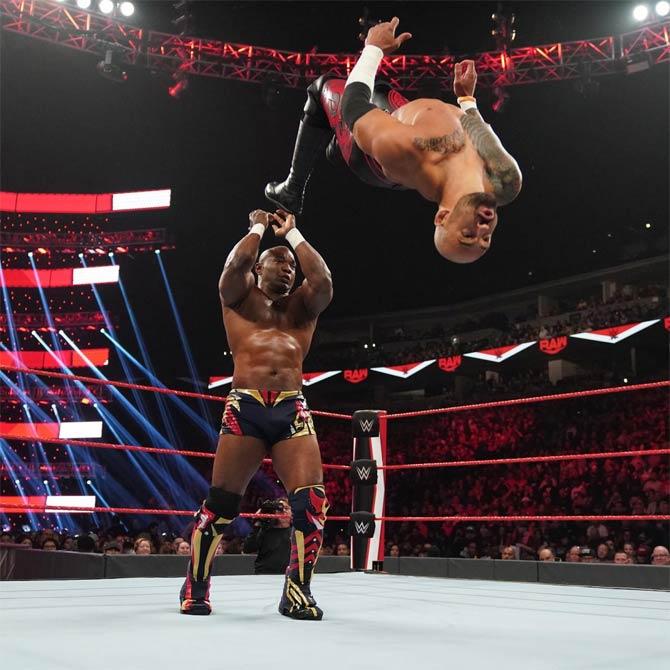 Ricochet faced off against Shelton Benjamin in a terrific match. Ricochet countered Benjamin's Gold Standard to hit the Recoil and win the match. Ricochet is drafted to Raw