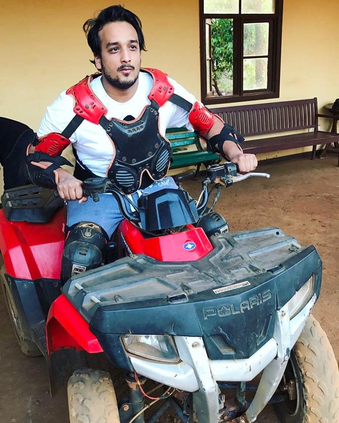 In picture: Zeeshan Siddique enjoys riding an ATV Quad bike 