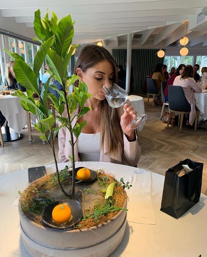 Jacques Kallis shared this photo of his beautiful wife Charlene as the couple went out to lunch on her birthday.