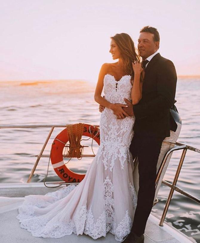 As he and wife Charlene completed six months of marriage, Kallis shared this photo and captioned it, 'Happy 6 months to this beautiful wife @charlenekallis'