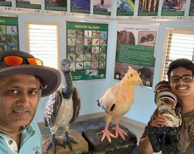 Kumble shared this photo with his son and wrote, 