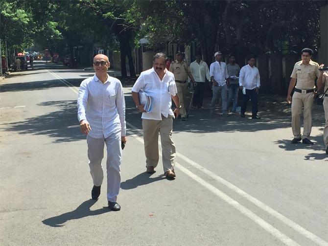 In picture: Asif Zakaria walks out of the collector's office after filing his nomination papers for the Assembly Elections