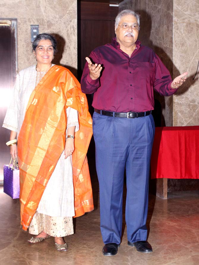 Sarabhai VS Sarabhai actor Satish Shah along with wife Madhu also attended Ramesh Taurani's Diwali party.