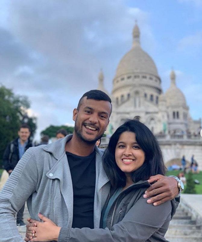 In November 2019, in his 8th Test, Mayank Agarwal hit his second double century in a match against Bangladesh.
Mayank Agarwal shared this photo with his wife Ashita Sood and captioned it, 'We take photos as a return ticket to a moment otherwise gone.