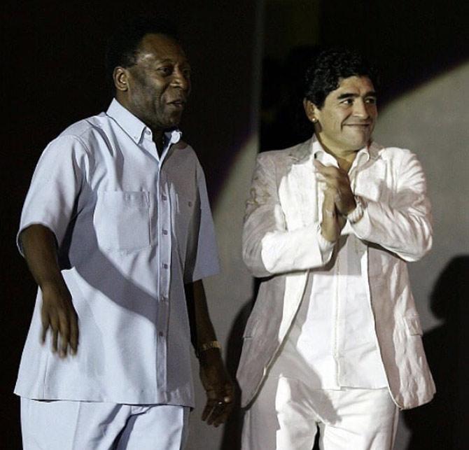 Pele with Diego Maradona: Happy birthday, my friend @maradona. You will probably be having a quiet night in with a good book but I hope you also find time to have a small celebration!