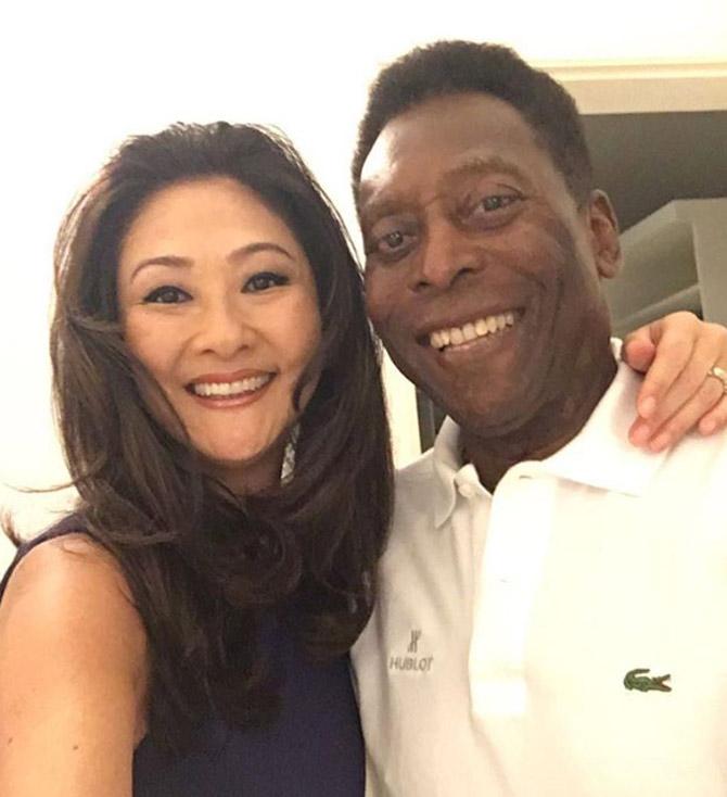Pele first met Marica Aoki in the 1980s and then again in 2008. Aoki is of Japanese-Brazilian origin and is an importer in Sao Paulo, Brazil.