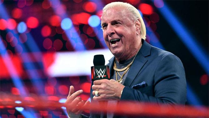 WWE two-time Hall of Famer Ric Flair opener up Monday Night Raw to announce the fifth member in his team that will challenge Hulk Hogan's five-man team at Crown Jewel