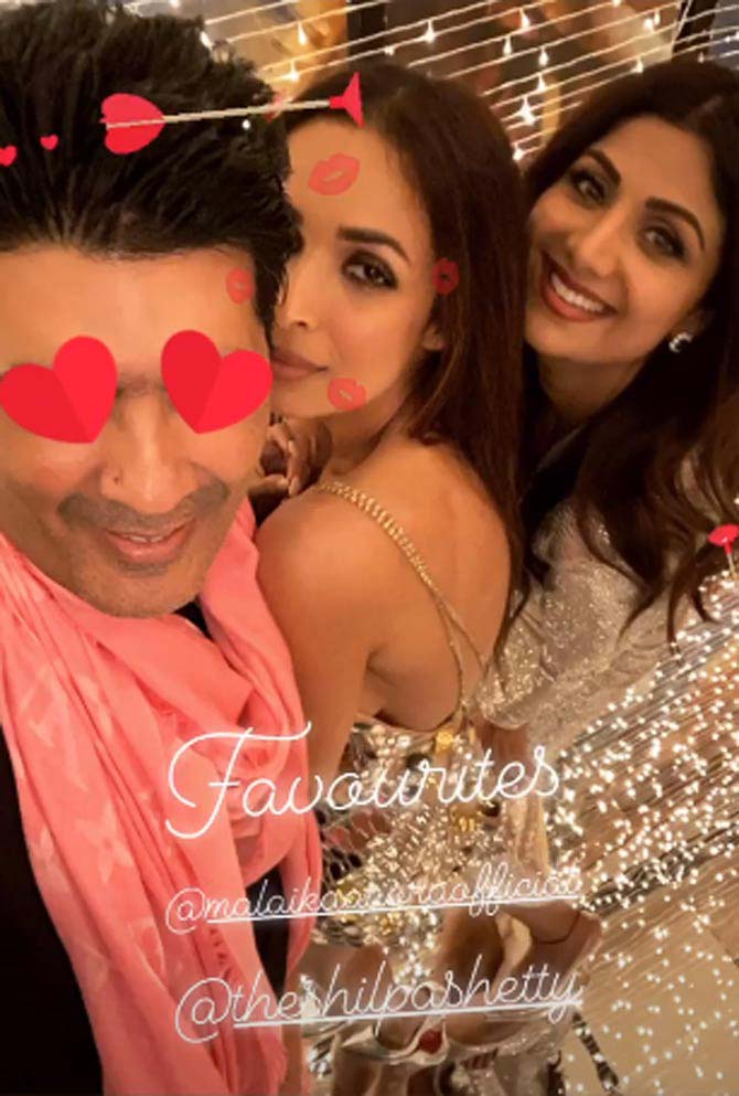 On the personal front, Arjun Kapoor and Malaika Arora may not have spoken about being in a relationship with each other, but their pictures together or holidaying together says it all.
In picture: Manish Malhotra, Malaika Arora and Shilpa Shetty Kundra posed for a selfie at the bash.